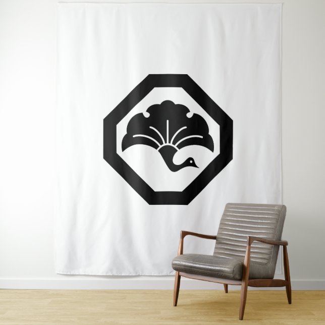 Tapiz Hoja de ginkgo en forma de grúa en la bandeja (In situ)