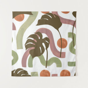 Tapiz Hoja de Monstera: Elegante Poster acuarela