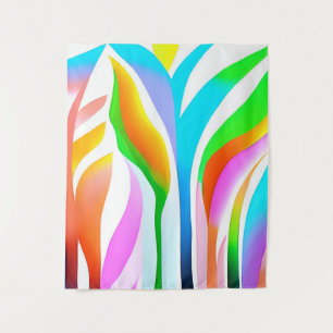 Tapiz Hojas abstractas en pasteles multicolores