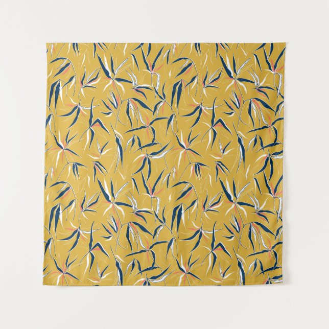 Tapiz Hojas de bambú: patrón de cosecha de cosecha (Anverso)