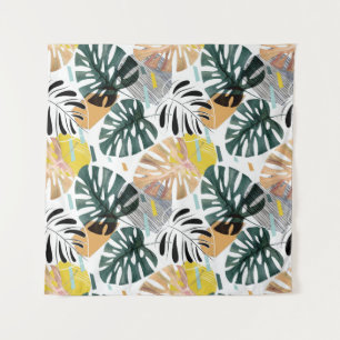 Tapiz Hojas de palma tropical: elementos decorativos.