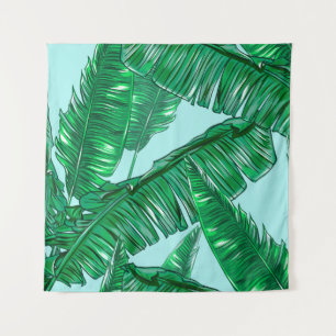 Tapiz Hojas tropicales de palmera sin costura de patata