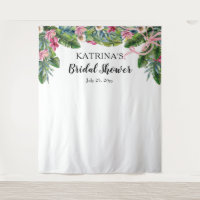 Hojas Tropicales | Lluvia Nupcial Floral Rosa
