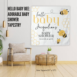 Tapiz Hola Bebé Abeja: Adorable Fiesta de Bebé