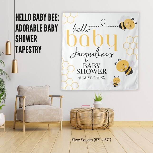 Tapiz Hola Bebé Abeja: Adorable Fiesta de Bienvenida al  (The Butterfly Studio
Hello Baby Bee: Adorable Baby Shower Tapestry)