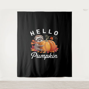 Tapiz Hola Calabaza - Tragamonedas de otoño con hojas de