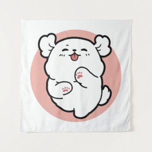 Tapiz ¡Hola! - Diseño feliz de Personalizados de perros
