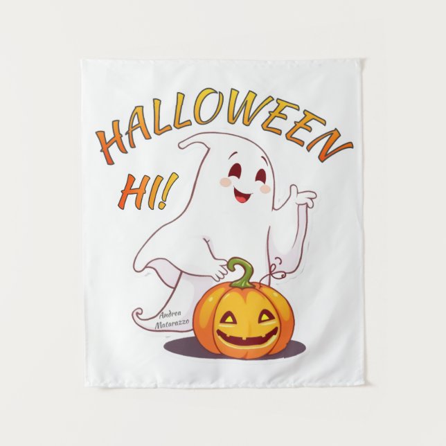 Tapiz ¡Hola! Halloween (Anverso)
