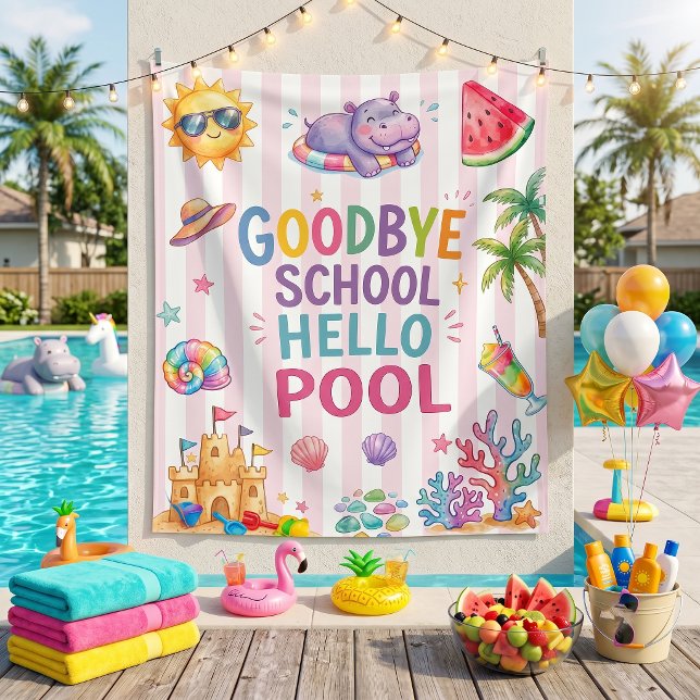 Tapiz Hola Rayas de Fiesta de Piscina (Subido por el creador)
