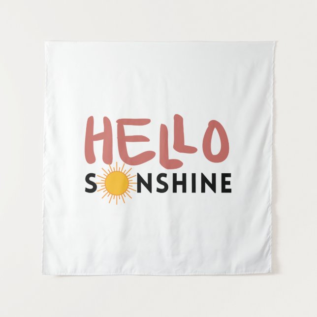 Tapiz Hola Sonshine, Sun Rays, vibraciones de verano (Anverso)
