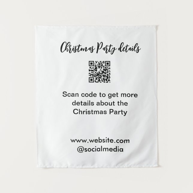 Tapiz Holiday party Scan QR code details website social  (Anverso)