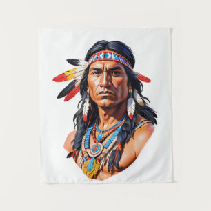 Tapiz Hombre indio americano nativo