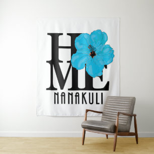 Tapiz HOME Nanakuli Blue Hibiscus