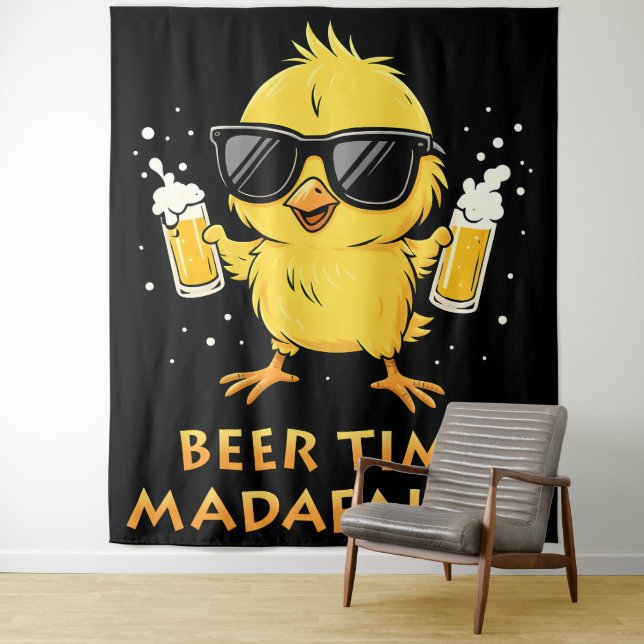 Tapiz Hora de la Cerveza Madafakas Meme Divertido Pato G (In situ)