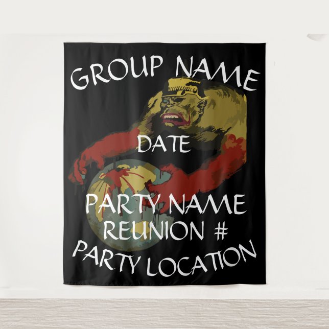 Tapiz Hora Feliz de Cena Chicas Noche de Chicos 2024 Vin (Anverso)