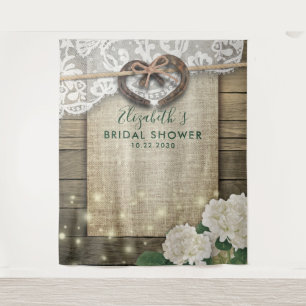 Tapiz Horseshoe Hydrangea Wood Bridal Shower Booth