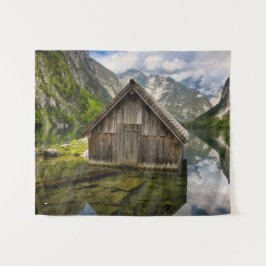 Tapiz Hostal en el lago Obersee, en los Alpes de Alemani