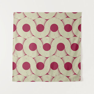 Tapiz Huelga de Moebius: Infinita mosaico rojo-verde