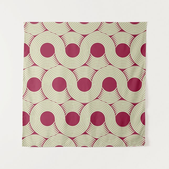 Tapiz Huelga de Moebius: Infinita mosaico rojo-verde (Anverso)