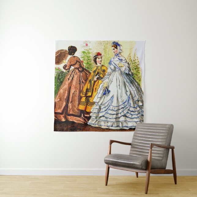 Tapiz Huella de moda de 1863 Journal Des Jeunes Personne (In situ)