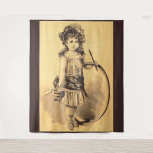 Tapiz Huella de niña victoriana