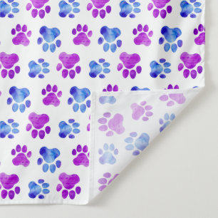 Tapiz Huellas de pezuña coloridas gato dueño perro acuar