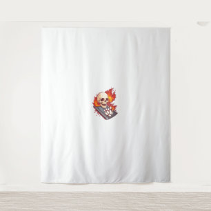 Tapiz Huesos de boliche - Funny Sports Skull