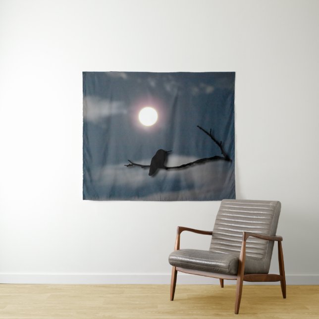 Tapiz - Hummingbird con luz luna (In situ (horizontal))