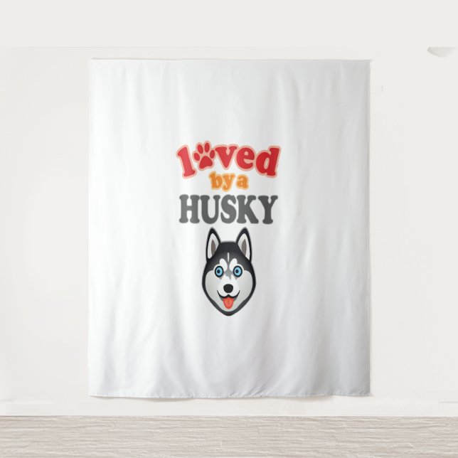 Tapiz Husky Dog Lover (Anverso)