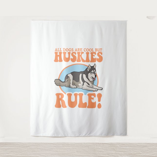 Tapiz Husky Dog Owner Huskies (Anverso)