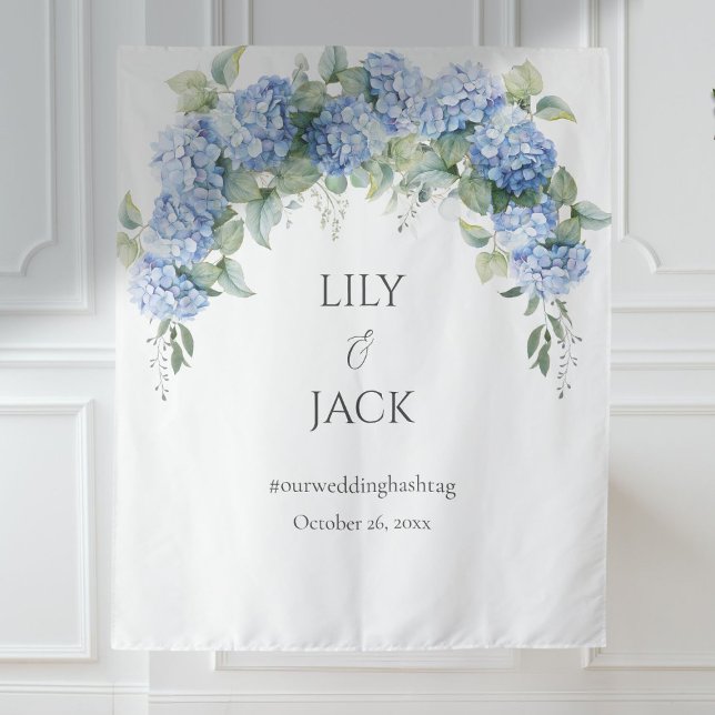 Tapiz Hydrangea Photo Selfie Boda blanco fondo (Subido por el creador)