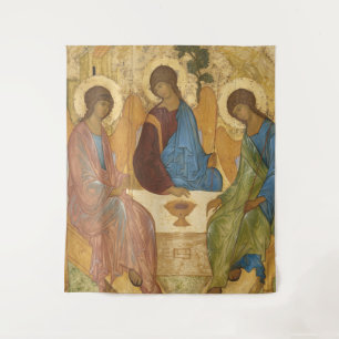 Tapiz Icono ortodoxo ruso de la Santísima Trinidad - Tre