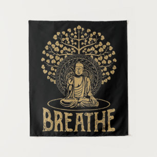 Tapiz Idea de Buda de Respiración Yoga y Meditación