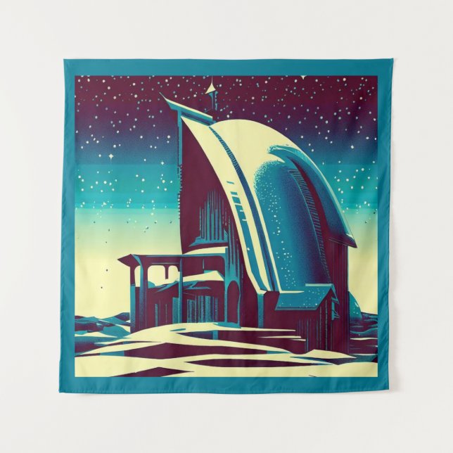 Tapiz Iglesia Futurista 1 de SF (Anverso)