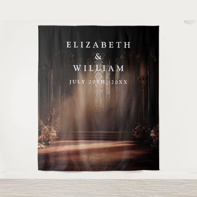 Tapiz Iglesia gótica Foto de Booth Prop. Fondo (Anverso)