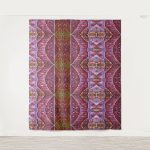 Tapiz Ikat de hoja verde y bronce 19