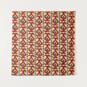 Tapiz Ikat Elegance: Diseño De Patrones Sin Marea.