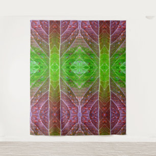 Tapiz Ikat rojo y verde