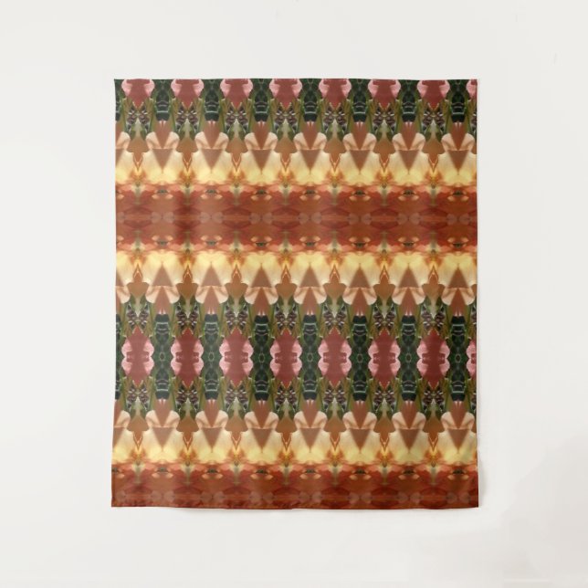 Tapiz Ikat verde y ámbar también (Anverso)