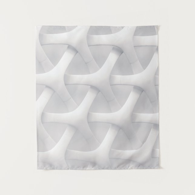 Tapiz Ilusión óptica blanca y gris (Anverso)