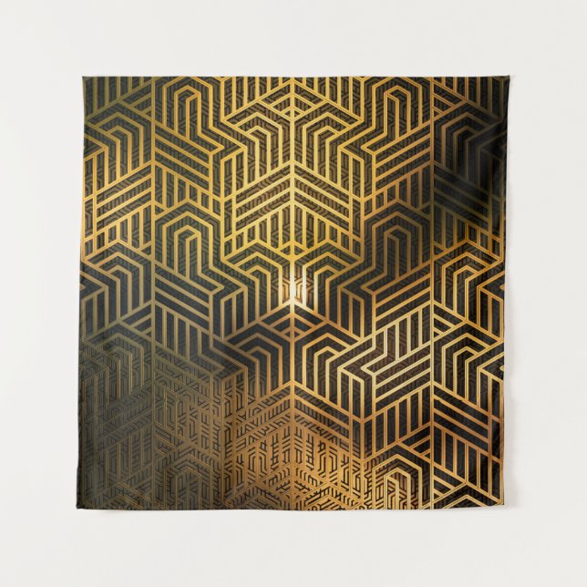 Tapiz Ilustración 3D Art Deco, Papel pintado de publicid (Anverso)