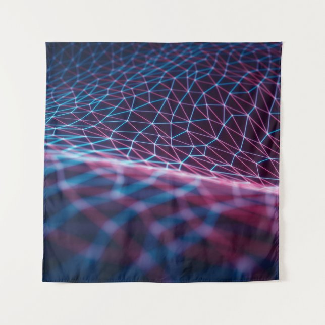 Tapiz ilustracion 3D, malla grabado en relieve que repre (Anverso)