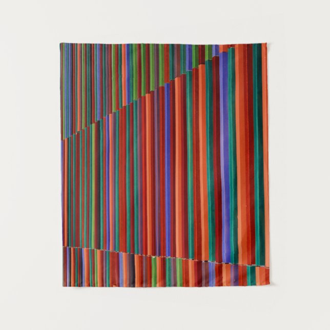 Tapiz Ilustracion a rayas multicolor (Anverso)