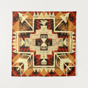 Tapiz Ilustracion abstracto de mano nativo americano