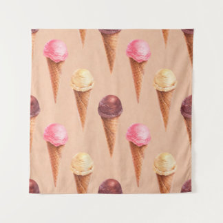 Tapiz Ilustracion acuático de helado. Lámina sin costura