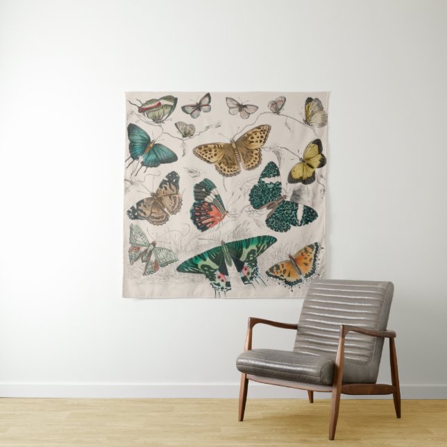 Tapiz Ilustración antigua de mariposa: Orfebre de 1820 (In situ)