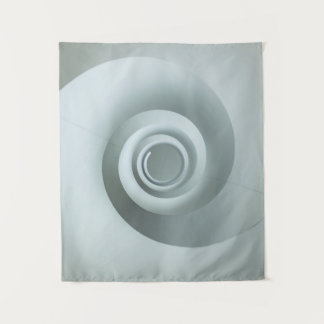 Tapiz Ilustracion blanco y gris espiral