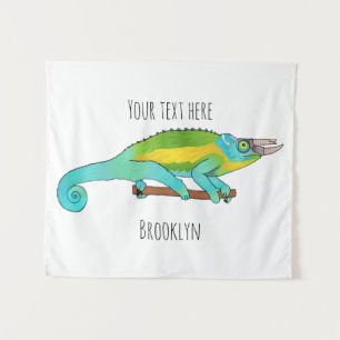 Tapiz Ilustracion chameleon personalizado de Jackson