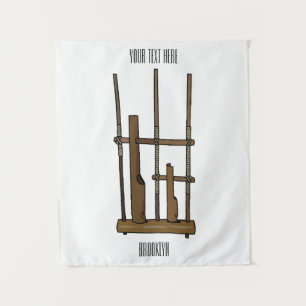 Tapiz Ilustracion de Angklung personalizado