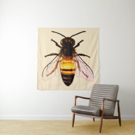 Tapiz Ilustracion de arte de la miel de abeja realista